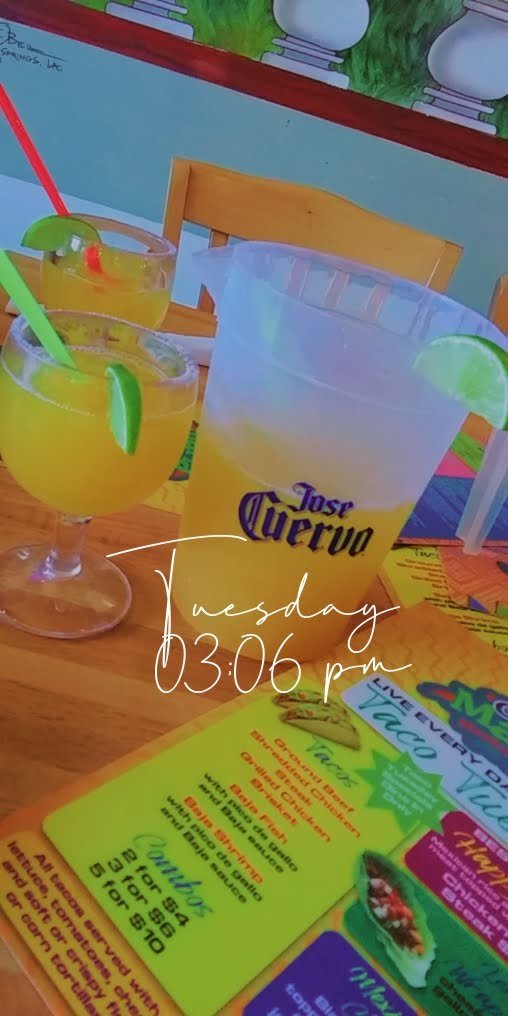 Restaurant menu with Mexican dishes and salads.